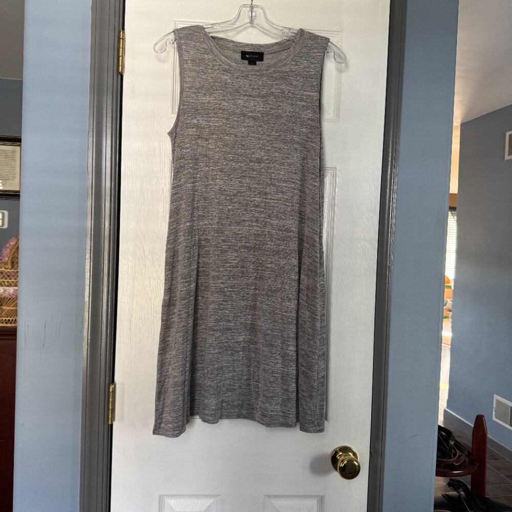Womens AB Studio Size S Gray Sleeveless T-Shirt Dress EUC